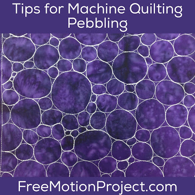 Tips for Machine Quilting Pebbling